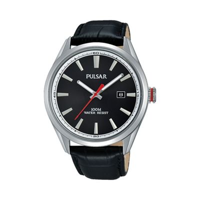 Men's black analogue strap watch ps9375x1